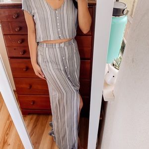 Hollister Crop Top and Maxi Skirt Set